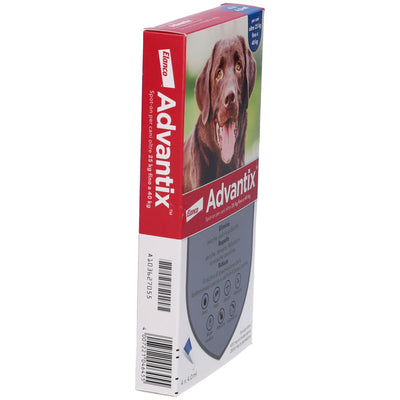 Advantix Spot-On Cani Oltre 25 Kg fino a 40 kg 4 Pipette Monodose