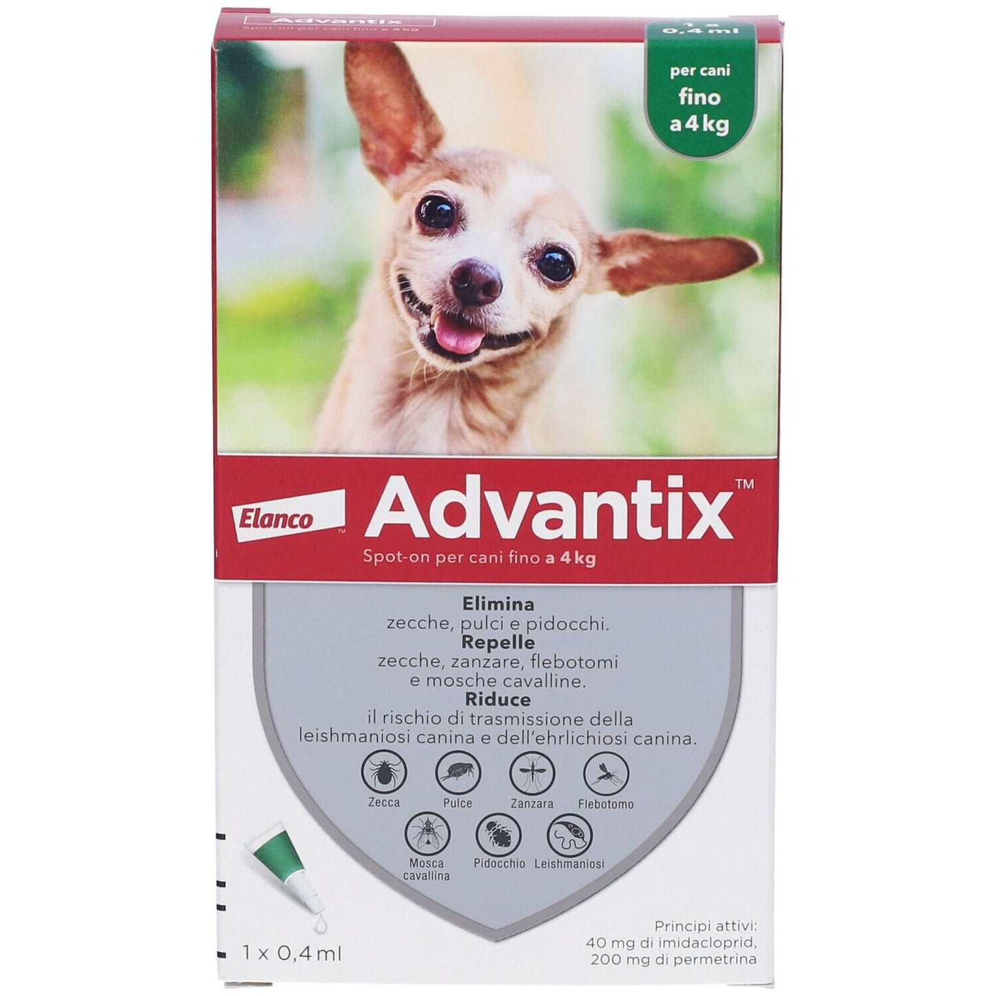 Advantix Spot-On Cani Fino a 4 Kg 4 Pipette Monodose