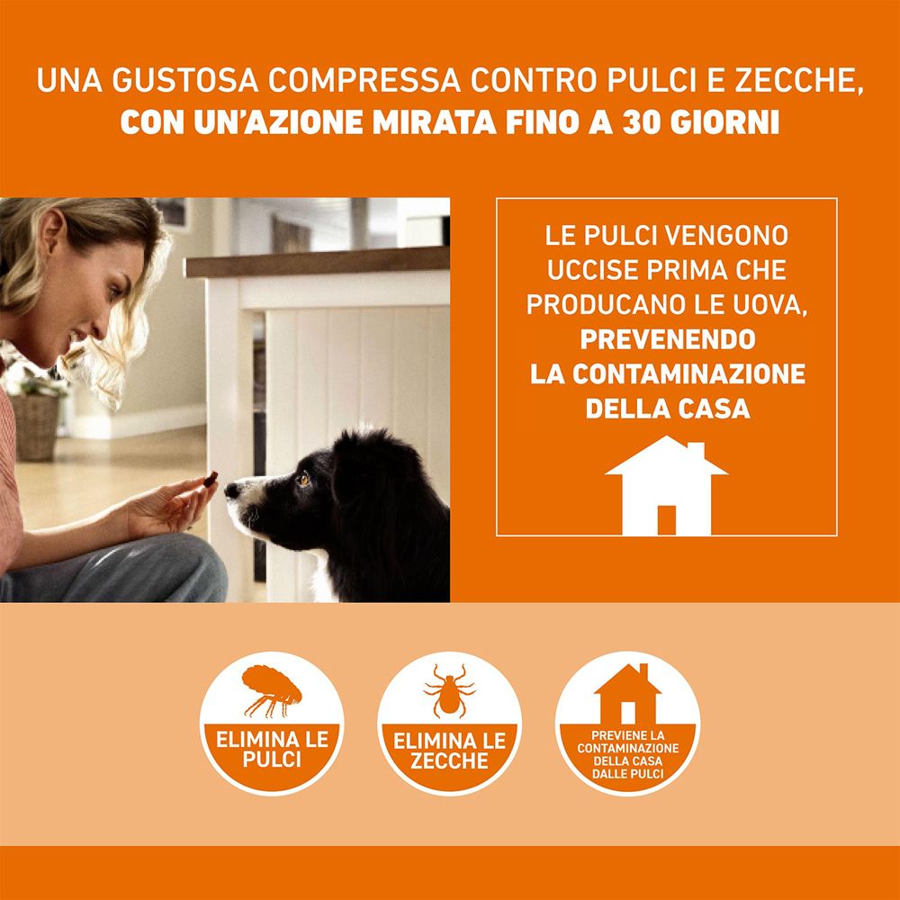 Frontpro Contro Pulci E Zecche Per Cani 2-4 Kg 3 Compresse Masticabili