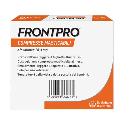 Frontpro Contro Pulci E Zecche 28,3 Mg Per Cani 4-10Kg 3 Compresse Masticabili