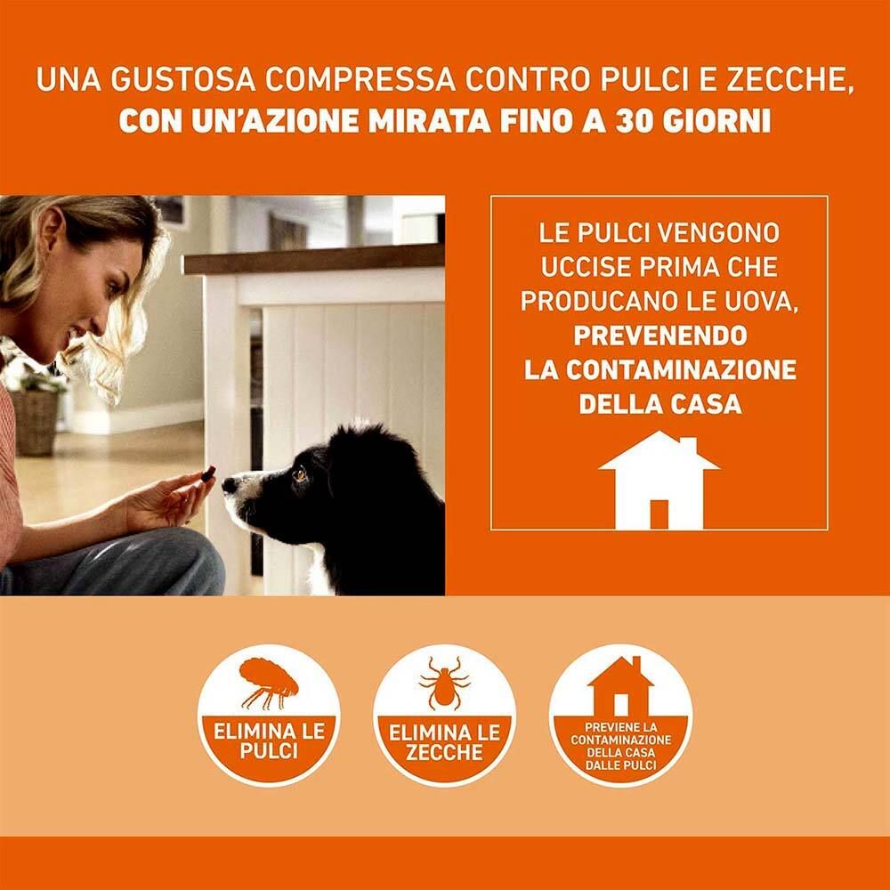 Frontpro Contro Pulci E Zecche Per Cani 10-25 Kg 3 Compresse Masticabili