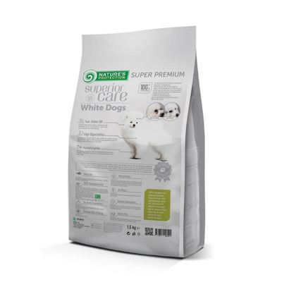 Crocchette per cane Junior con mantello bianco gusto pesce bianco