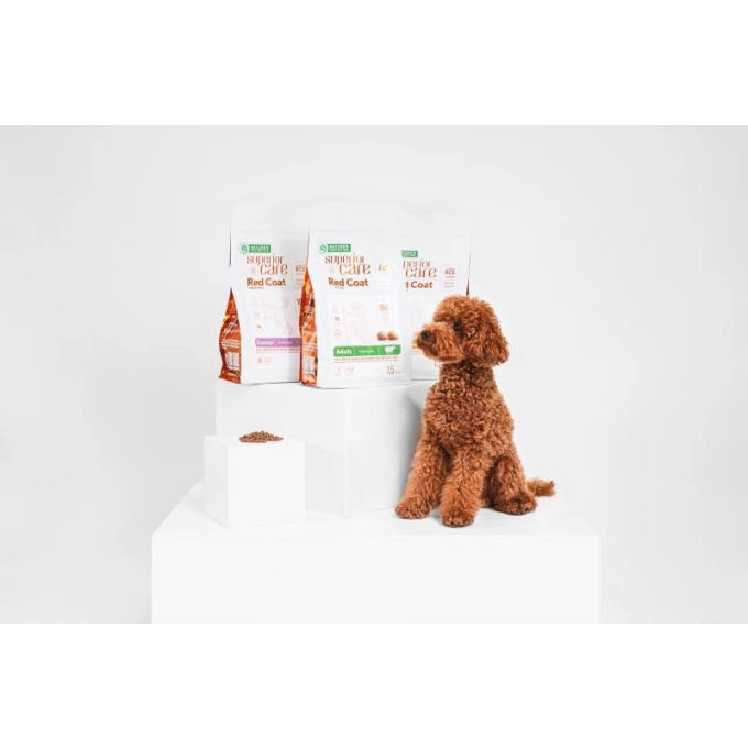 Crocchette per cane adulto con mantello rosso gusto agnello