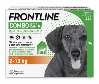 Frontline Combo Soluzione Spot-On Cani Taglia Piccola 2-10 kg 3 Pipette Monodose